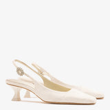 Amal Pump White Lace