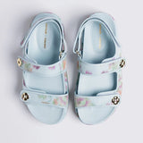 Jetty Sandal Apple Blue Floral Ikat