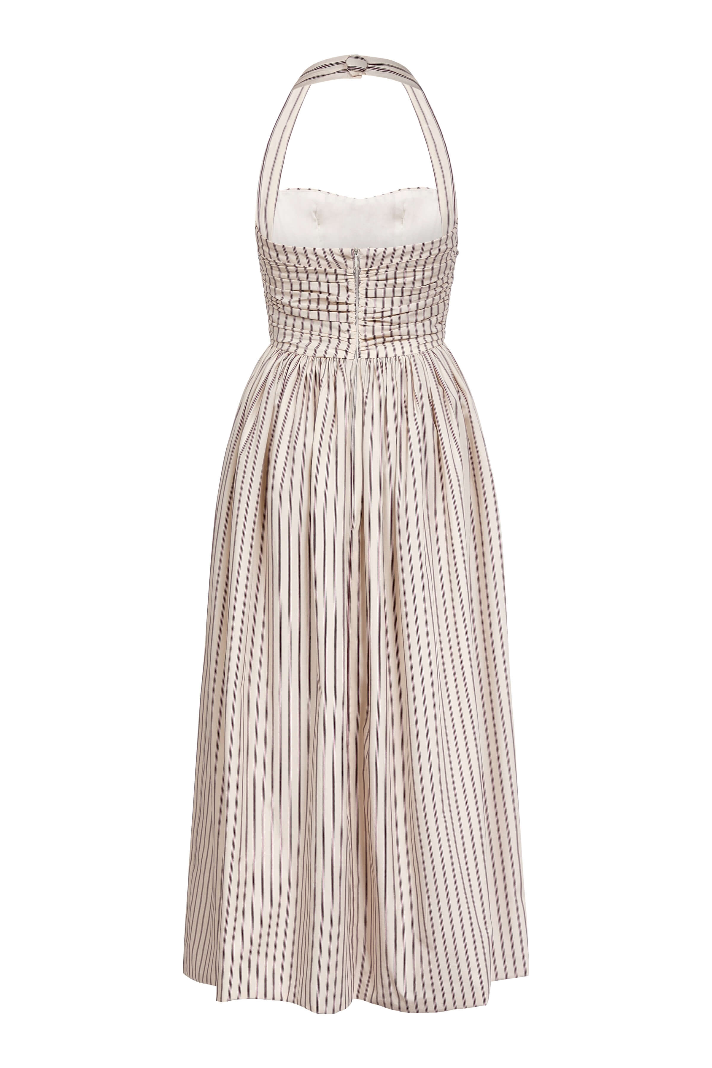 Leia Striped Halter Midi Dress