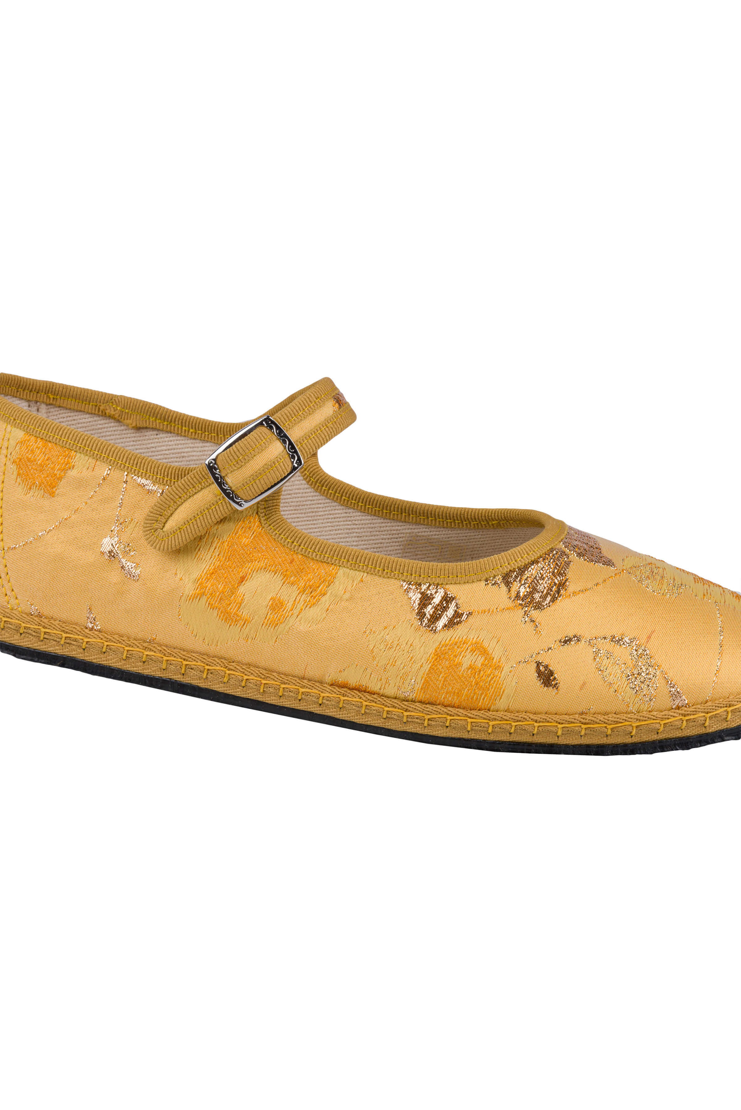 Lola Gold Floral Brocade Mary Jane