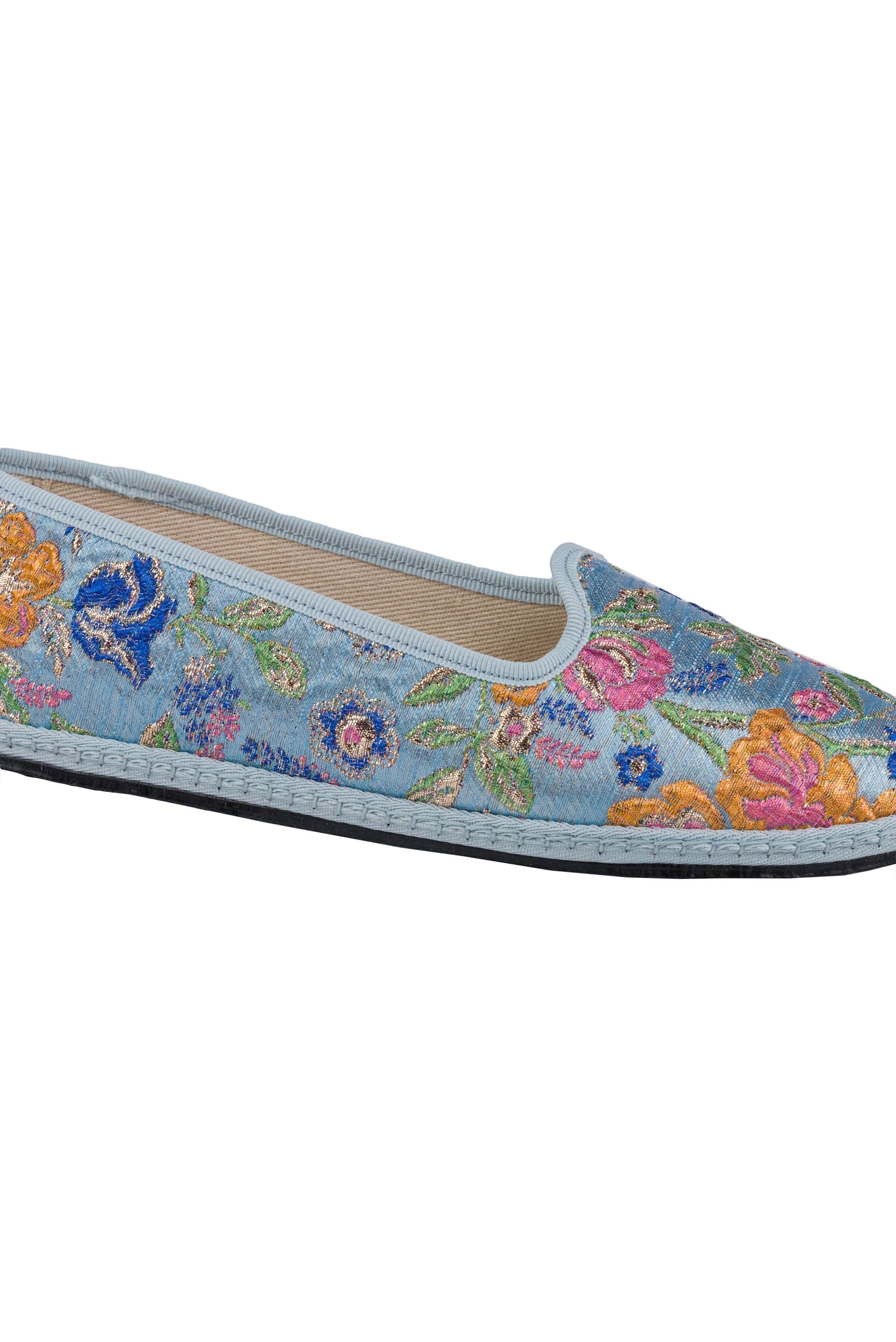 Bibi Metallic Floral Brocade Venetian Slipper