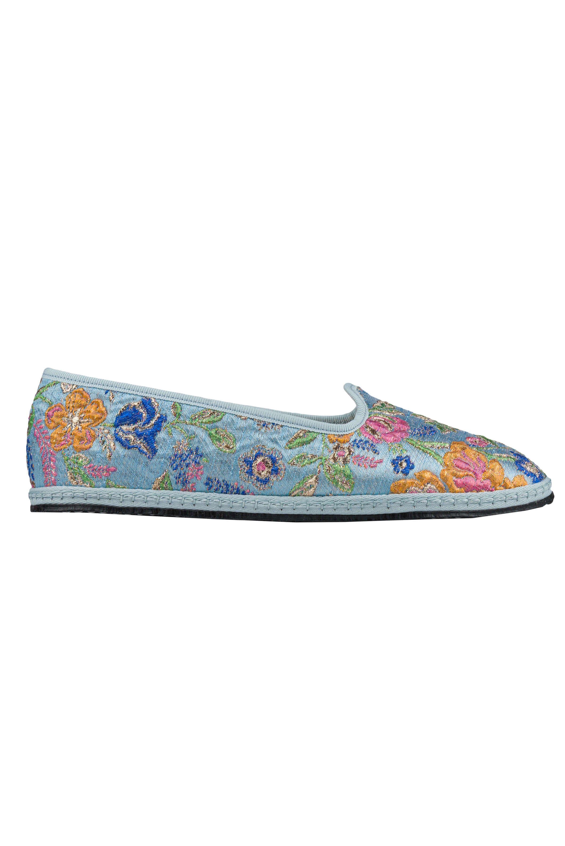 Bibi Metallic Floral Brocade Venetian Slipper