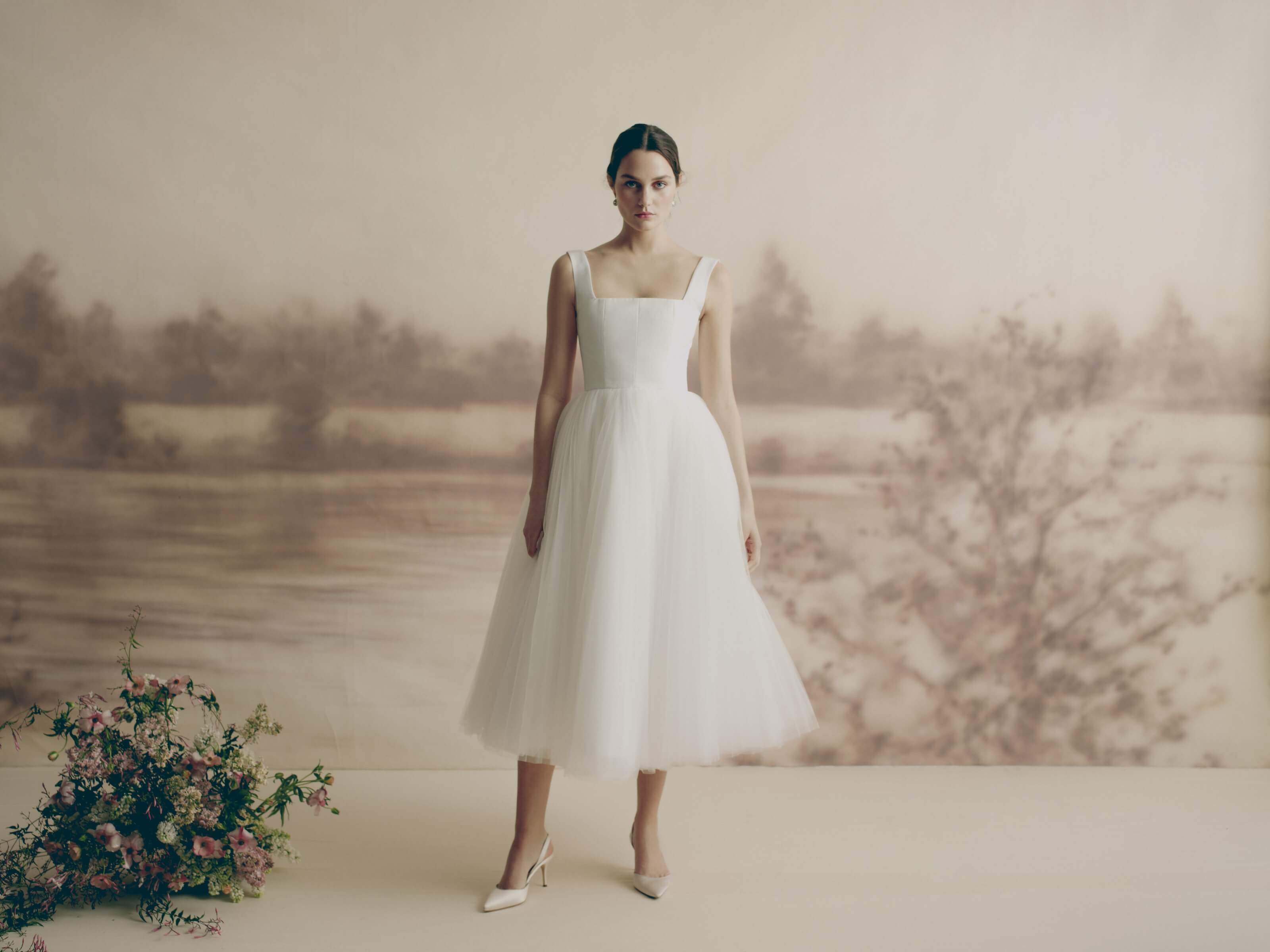 Rosea Tulle Skirt Midi Dress