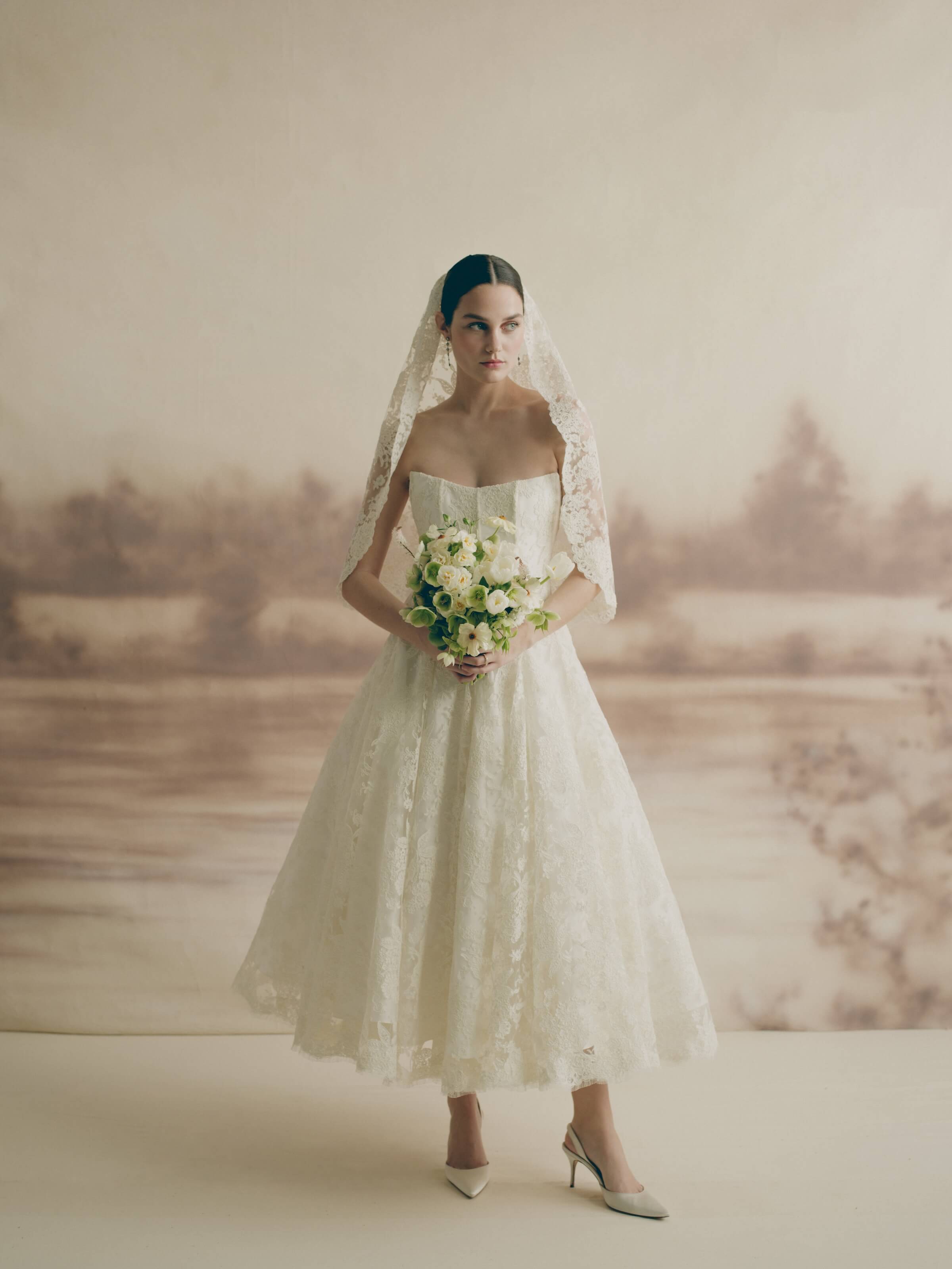 Tulip Lace Scalloped Hem Dress