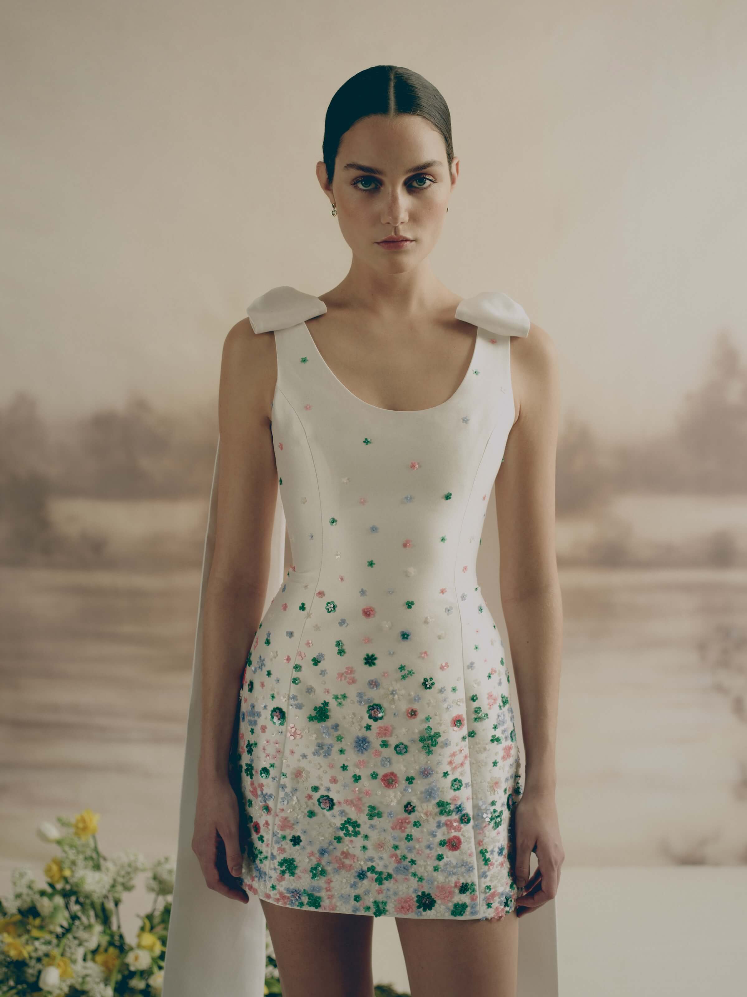 Daffodil Multicolor Beaded Mini Dress