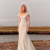 Katharina Seafoam Lace Gown