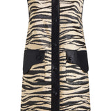 Pearsei Zebra-Striped Mini Dress