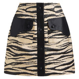Noor Zebra-Striped Mini Skirt