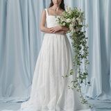 Hippolyta Ivory Floral A-Line Gown