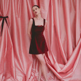 Jeanine Burgundy Velvet Mini Dress