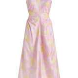Carmen Floral Satin Dress