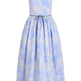 Apple Embroidered Stripe Dress