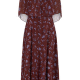 Marina Maroon Midi Dress