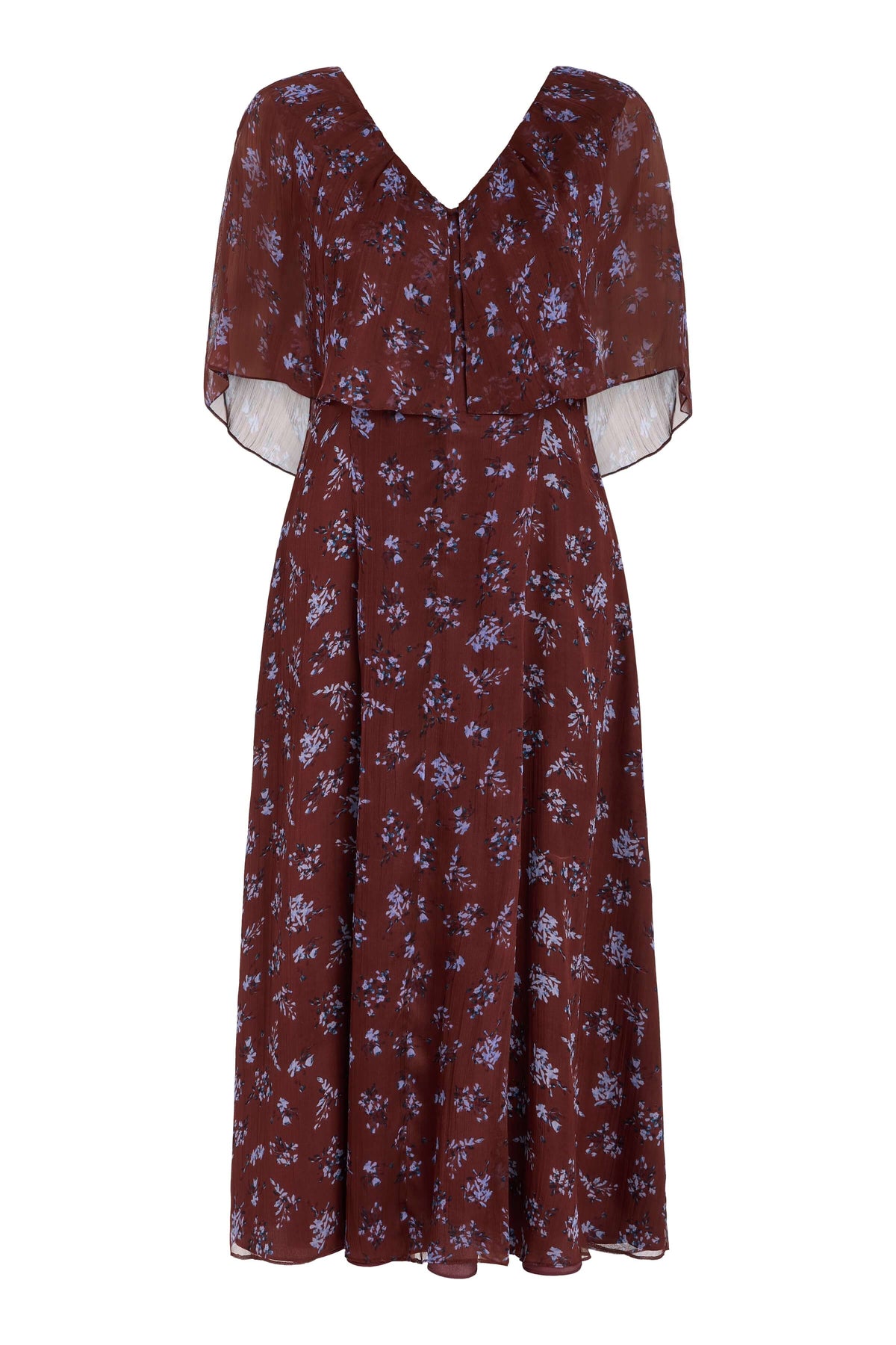 Marina Maroon Midi Dress