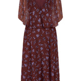 Marina Maroon Midi Dress
