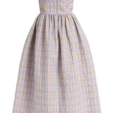 Ginger Pastel Plaid Midi Dress