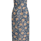 Cyprus Dusk Marigold Ikat Midi Dress