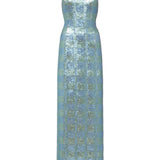 Nerine Gingham Sequin Gown