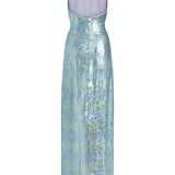 Nerine Gingham Sequin Gown