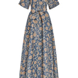 Margaretta Dusk Marigold Ikat Gown