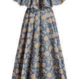 Freesia Dusk Marigold Ikat Midi Dress