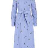 Gazania Sequin Embroidery Shirt Dress