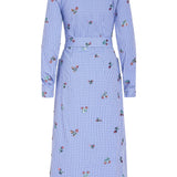 Gazania Sequin Embroidery Shirt Dress