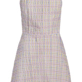 Skye Pastel Plaid Button Up Mini Dress