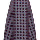 Frances Teal Tapestry Midi Skirt