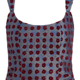 Maisie Teal Tapestry Top