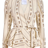 Vega Ivory Linen Wrap Top