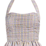 Kit Pastel Plaid Halter Top