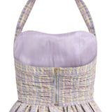 Kit Pastel Plaid Halter Top