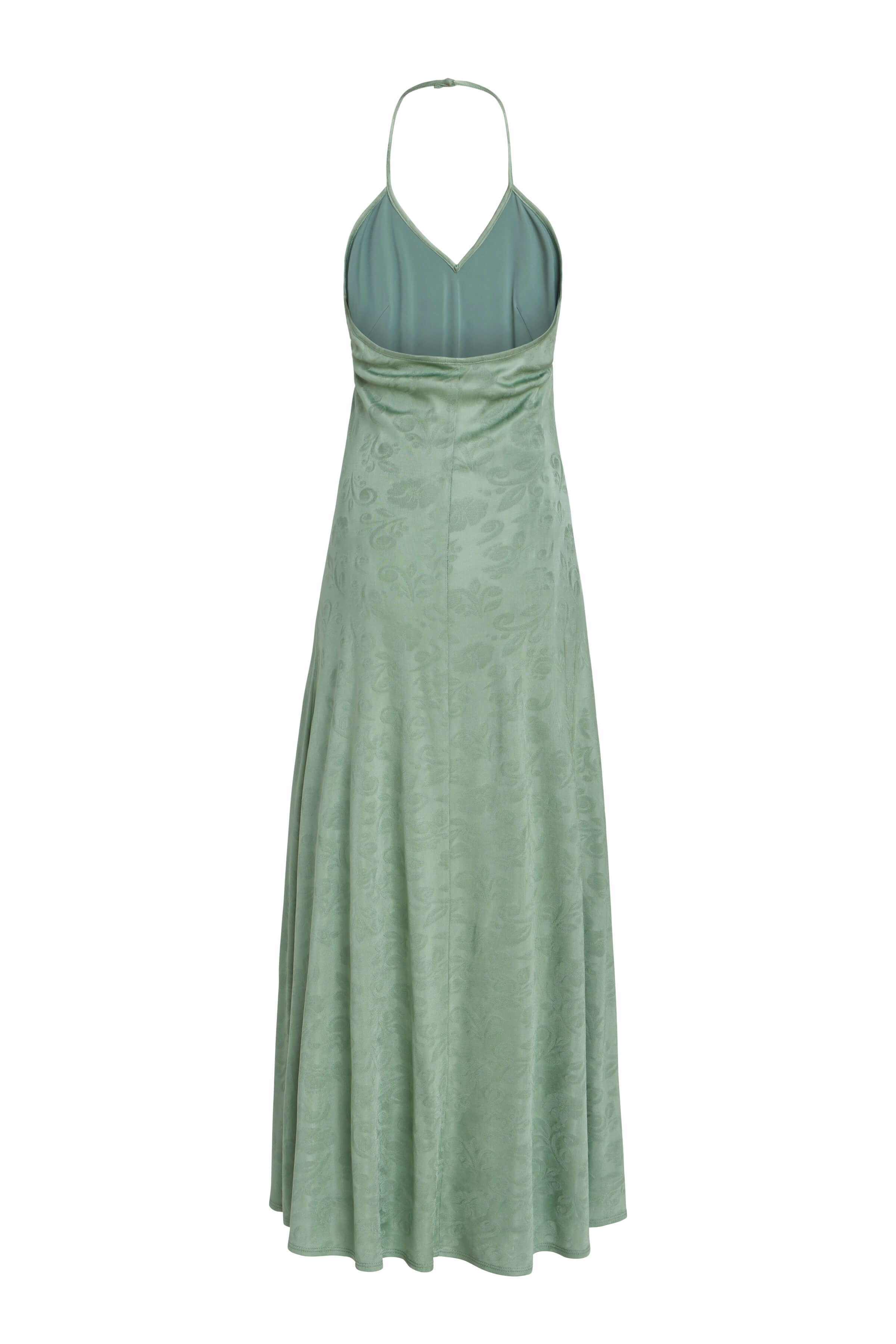 Sylvette Pistachio Green Floral Jersey Midi Dress