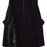 Joelle Black Velvet Mini Skirt