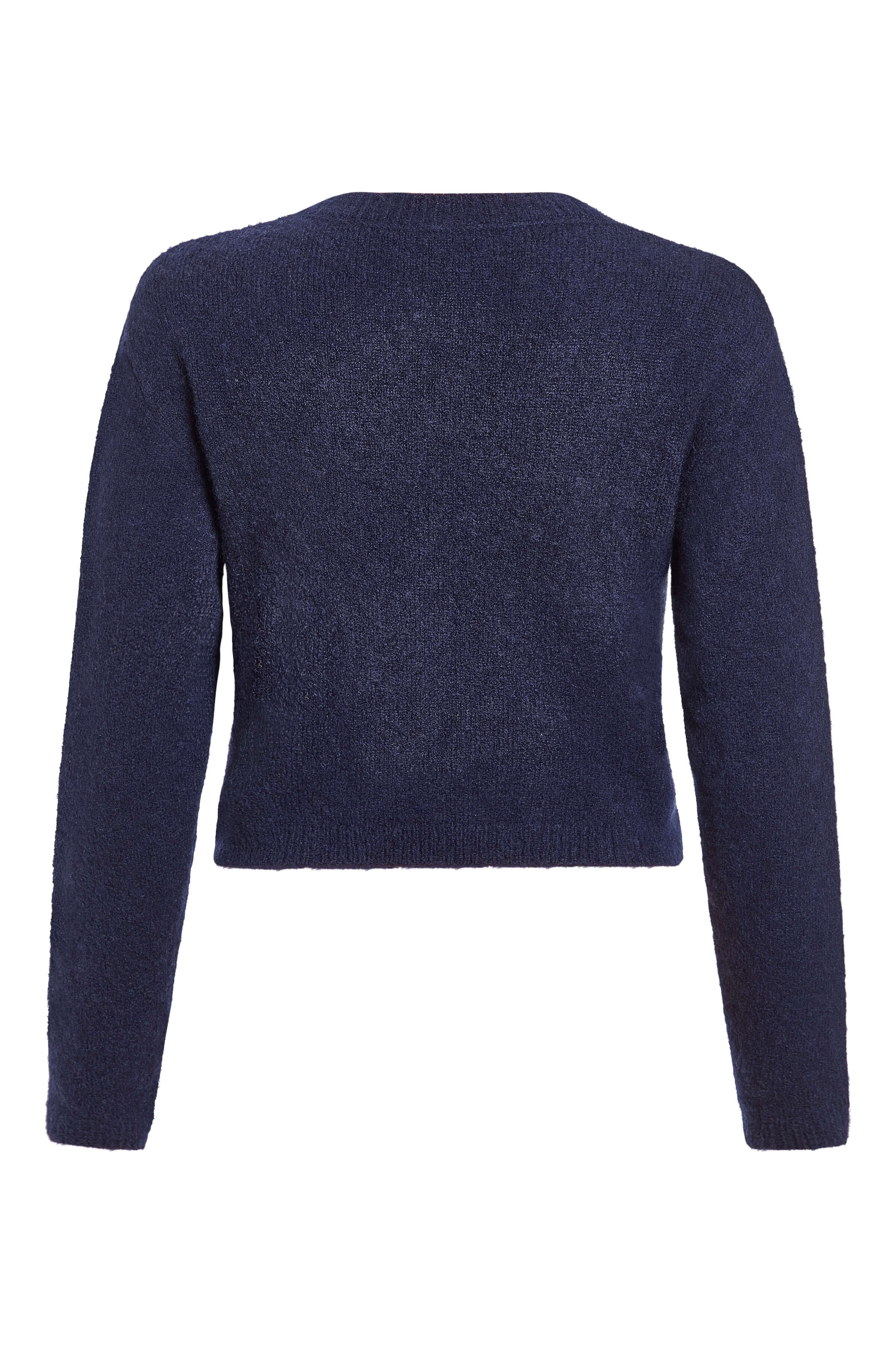 Romy Navy Floral Patch Cashmere Sweater