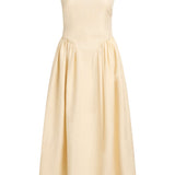 Ramona Vanilla Cream Drop Waist Midi Dress
