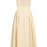 Ramona Vanilla Cream Drop Waist Midi Dress