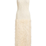 Leonie Vanilla Cream Drop Waist Midi Dress