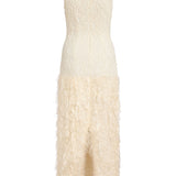 Leonie Vanilla Cream Drop Waist Midi Dress