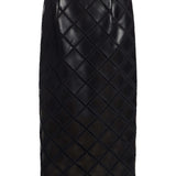 Betsy Black Lattice Patchwork Midi Skirt