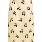 Betsy Buttercream Hand-Beaded Satin Midi Skirt