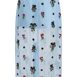 Auguste Hand-Beaded Sheer Organza Midi Skirt