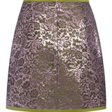 Linette Metallic Damask Jacquard Mini Skirt