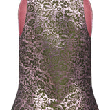 Aveline Metallic Damask Jacquard Tailored Vest