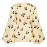Rooibos Buttercream Hand-Beaded Satin Jacket