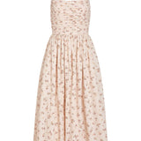 Leia Blush Bouquet Halter Neck Midi Dress
