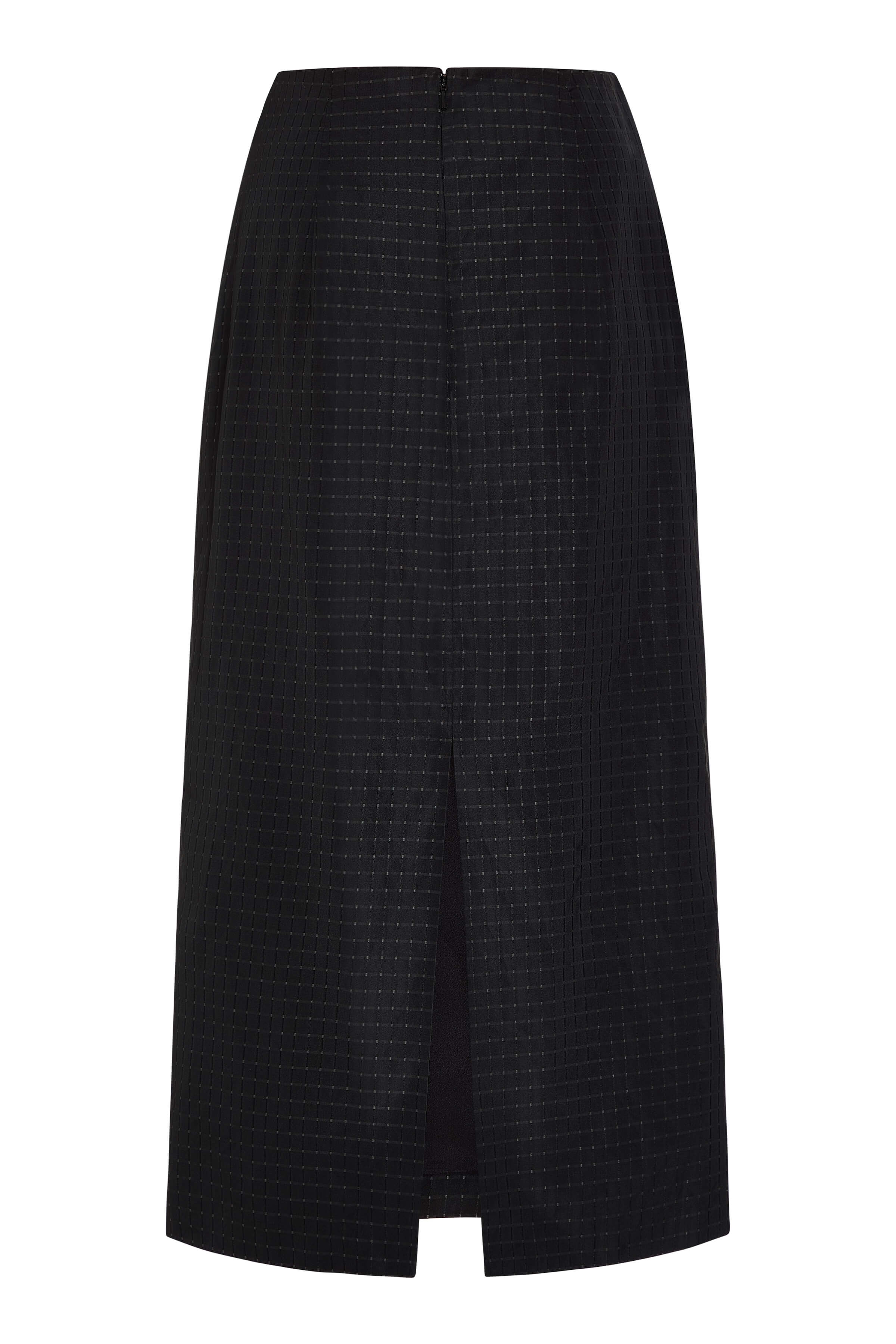 Betsy Black Gingham Taffeta Skirt