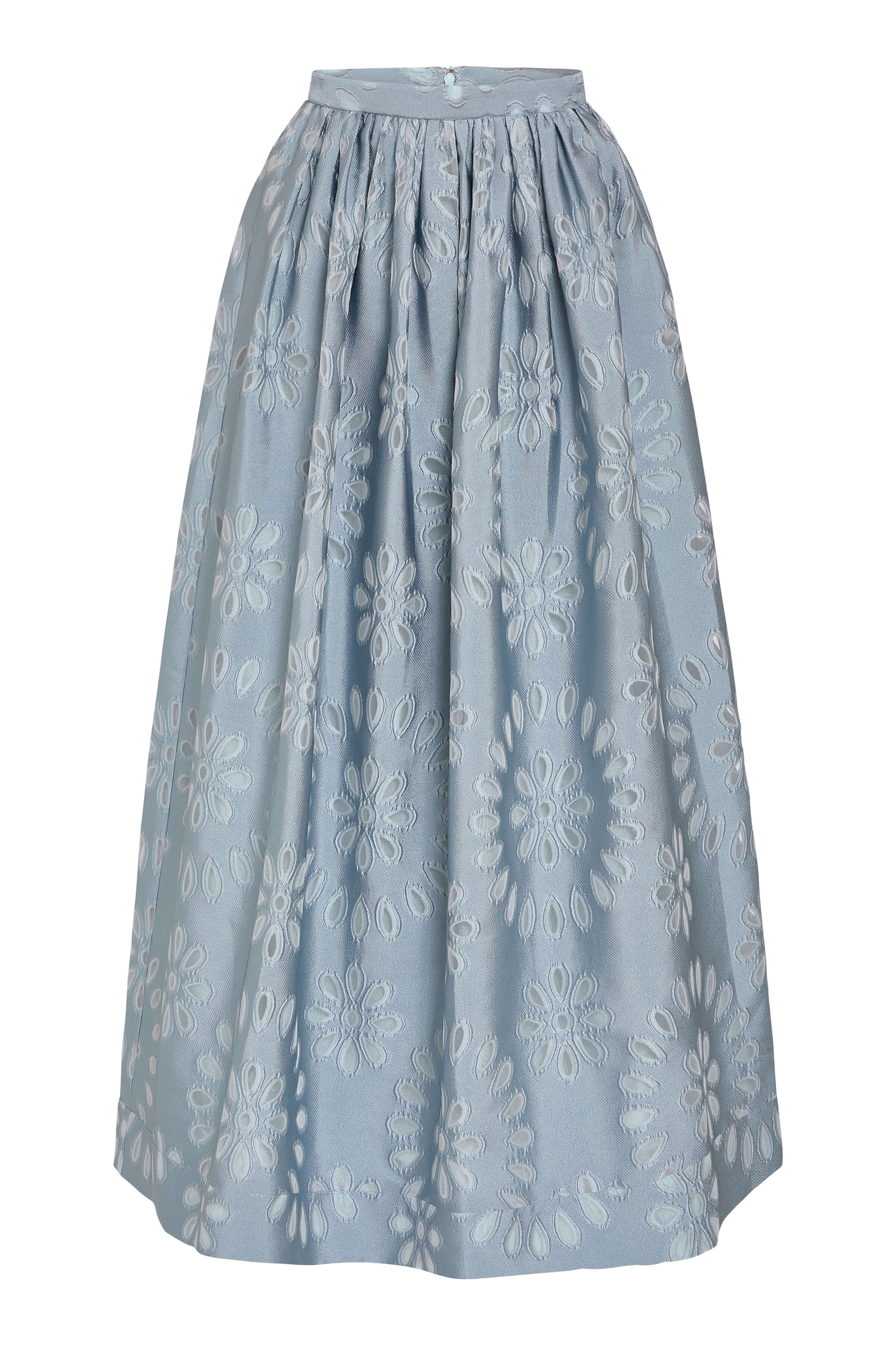 Cherie Floral Organza Burnout Full Midi Skirt