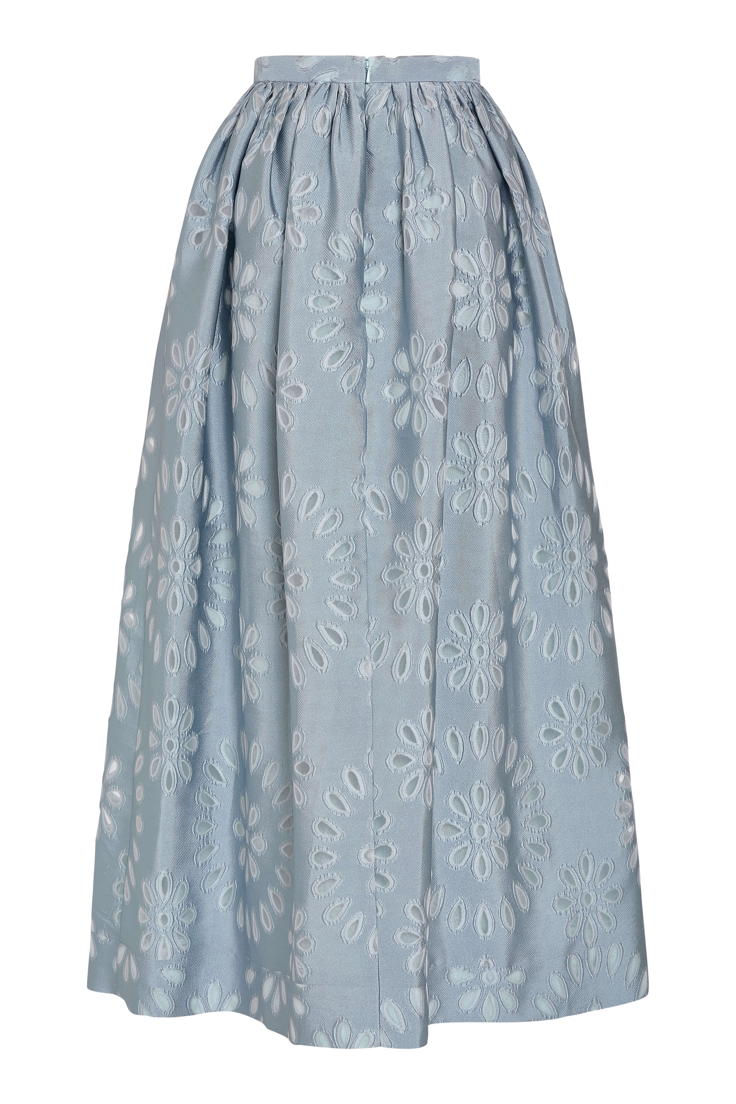 Cherie Floral Organza Burnout Full Midi Skirt